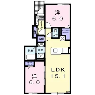 プラシードKV【1階】の間取り