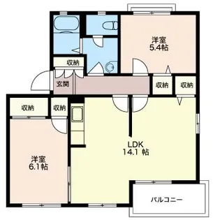 パールタウン岩田46【2階】の間取り