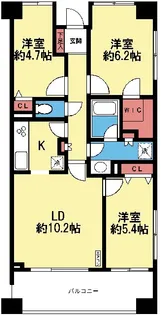 CASSIA横濱ガーデン山【1階】の間取り