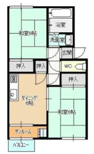 サンハウス105【2階】の間取り
