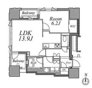 プラウドタワー名古屋丸の内ステーションマークス【10階】の間取り