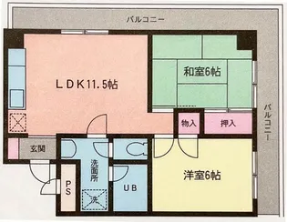 広地ハイツ【2階】の間取り