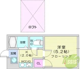 アップルハウス旭ヶ丘15【1階】の間取り