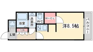 アドバンス西梅田【3階】の間取り