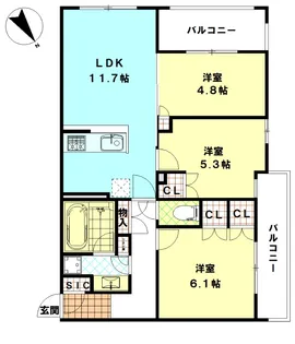 ファインレジデンス成増ザ・テラス【3階】の間取り