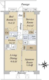 レーベンハイム西新井弐番館【2階】の間取り
