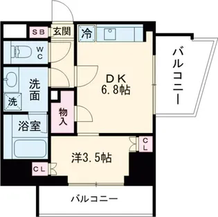 プレディアコート西日暮里【9階】の間取り