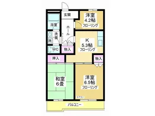 レジデンス的場【1階】の間取り