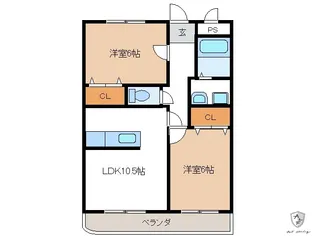サンモール美木【2階】の間取り