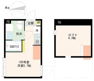 西野MTHレジデンス【1階】の間取り