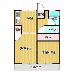 一瀬ハイツ【2階】の間取り