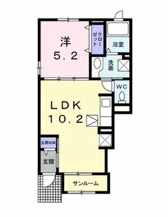 クレストハウス【1階】の間取り