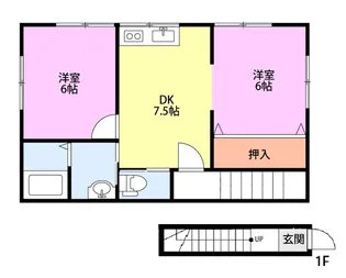 グリーンハイツ7号棟【2階】の間取り