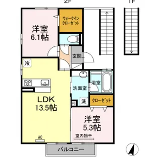 グレンディールIII【2階】の間取り