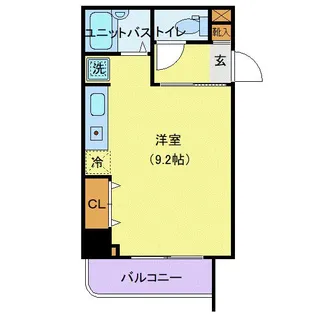 ベルシティ五橋【9階】の間取り
