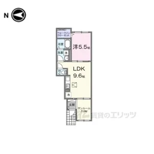 サンシャイン中曽司【1階】の間取り