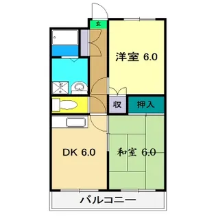松村マンション【1階】の間取り