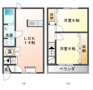 Mハイツ鷲別12【1階】の間取り