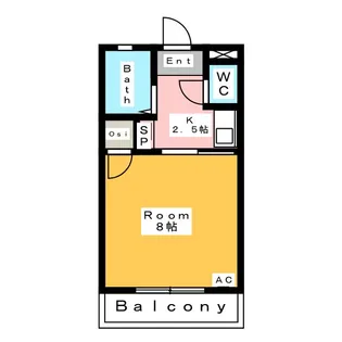 ハイツイーストリバーサンシャインA【2階】の間取り