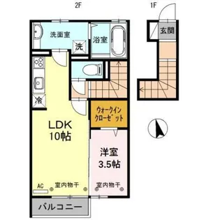 Ruscellia(ルシェリア)【2階】の間取り
