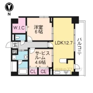 ピアヌーラ柳馬場【4階】の間取り