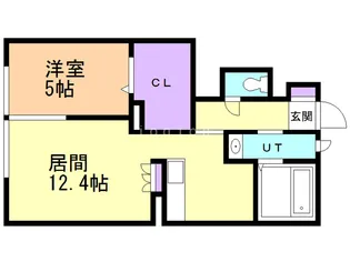 フラッツ浦町【1階】の間取り