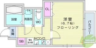HF北四番丁レジデンス【10階】の間取り
