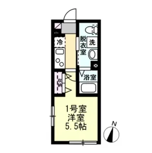 ヴィラージュ中山【1階】の間取り