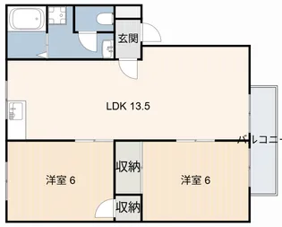 ファミール末広【1階】の間取り