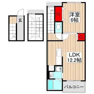 ハピネス和光【3階】の間取り