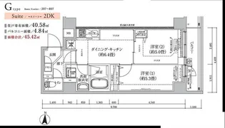 アイルグランデ東京亀有【7階】の間取り