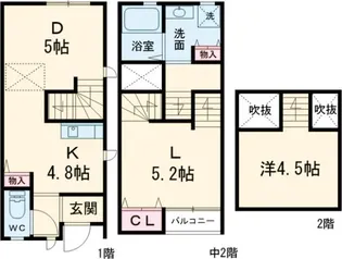 プレミアム宿町【1階】の間取り