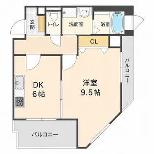 CITY SPIRE難波サウスタワー【5階】の間取り