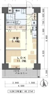 パークサイドレジデンス榴岡【5階】の間取り