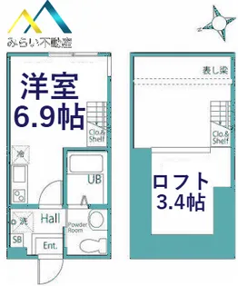ハーミットクラブハウス戸塚テラス【2階】の間取り