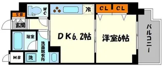 エステムコート新大阪Xザ・ゲート【6階】の間取り