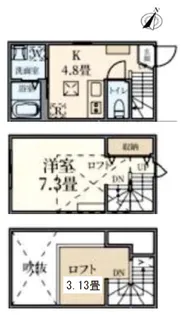 Court K 平町【1階】の間取り