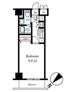 AQUA PRIME TOWER OSHIAGE【7階】の間取り