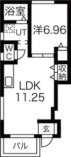 サニーハイツ【1階】の間取り