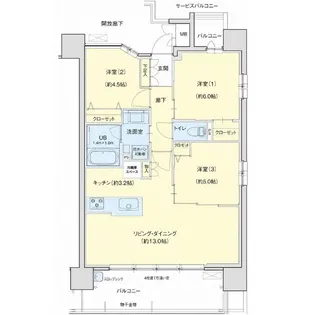 ポレスター水前寺一丁目 403号【4階】の間取り