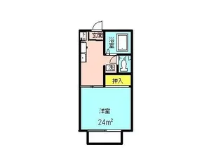 ミラ穴川【1階】の間取り