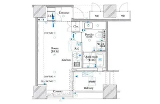 ザ・タワー芝浦【2階】の間取り