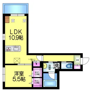 クラリス【4階】の間取り