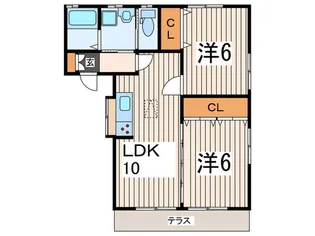 ハイツオクツ II【1階】の間取り