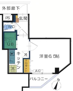 プラットメゾン新町【2階】の間取り