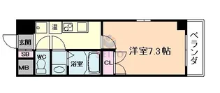 ファーストワン江坂【6階】の間取り