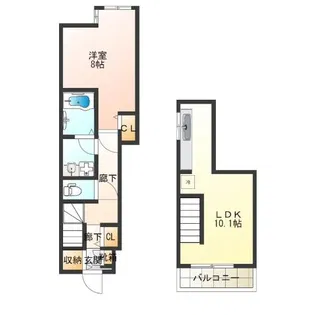 ブラウンメゾン【1階】の間取り