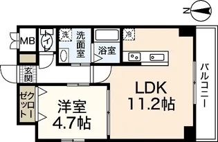 ルネス クレアーレヴェント【3階】の間取り