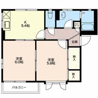 DIAS OANA【2階】の間取り