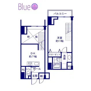 ベイサイドハウス【5階】の間取り